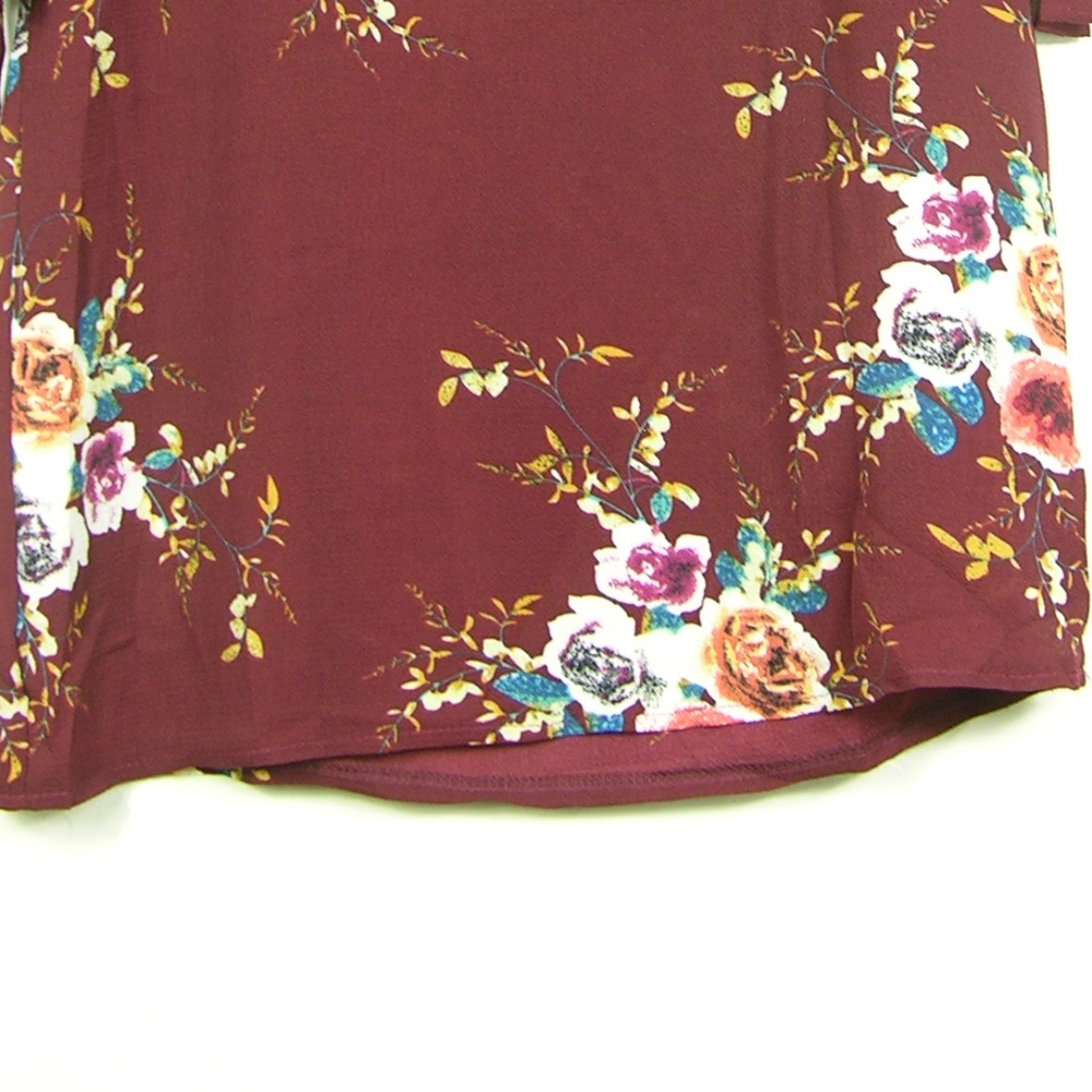LAST ONE!! Floral Short Sleeve Shift Dress, Red - Picture 6 of 8